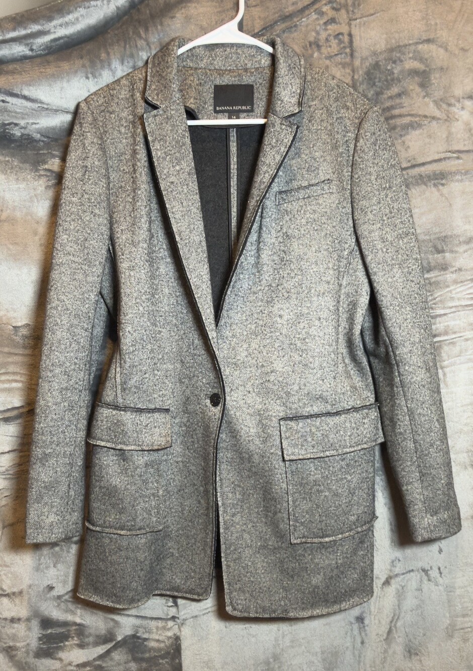 Banana republic Women's Gray Wool Coat Preppy Minimalist size M